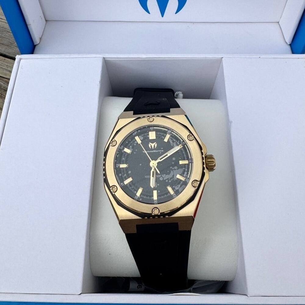 TechnoMarine Coral Legacy Women’s Watch 36mm Black Dial NIB